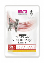 Purina DM Diabetes Management ветеринарная диета консервы для кошек при диабете с курицей пауч 85 гр. 
